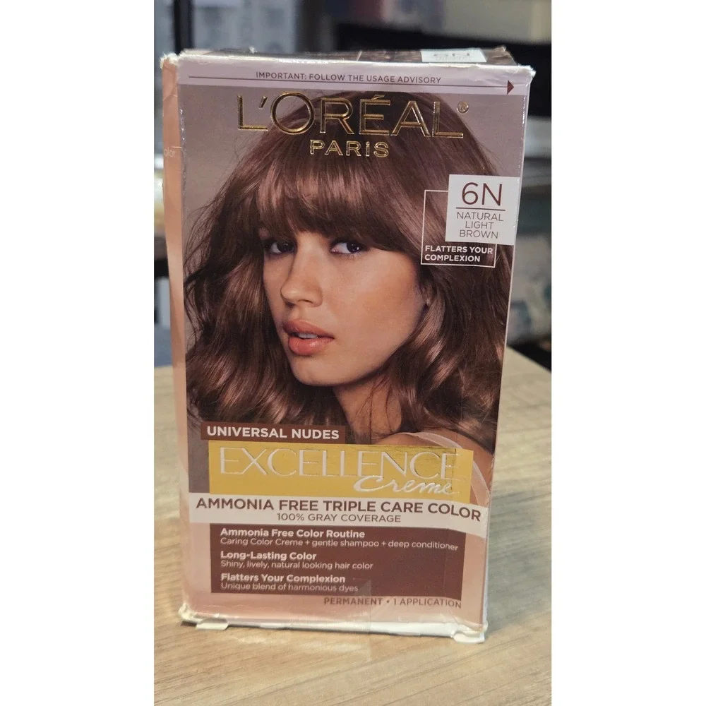 L'Oreal Paris Excellence Creme Universal Nudes 6N Natural Light Brown Hair Color